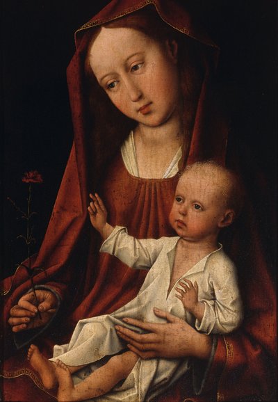 Szűz a szegfűvel (olaj a táblán) alkotó: Rogier van der Weyden