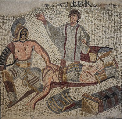 Gladiátorharc a bíróval alkotó: Roman