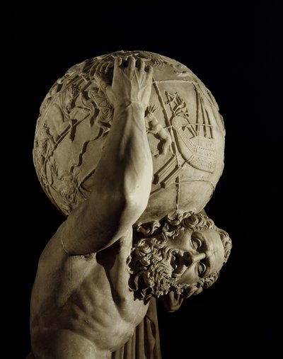 Atlasz, egy görög hellenisztikus eredeti másolata (márvány) (részlet) alkotó: Roman