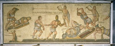 Gladiátorok csata, i.sz. 320 (mozaik) alkotó: Roman