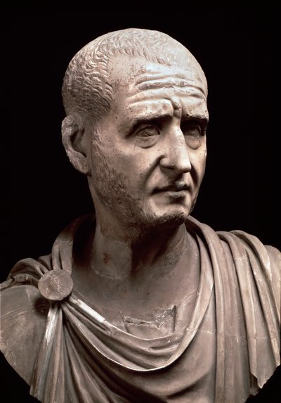 Decius császár mellszobra (márványszobor, 3. század) alkotó: Roman