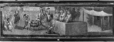 Salamon ítéletének karikatúrája, Pompeiiből, a Doktor Házából alkotó: Roman