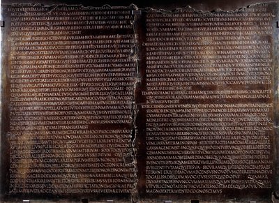 Claudienne asztal: Claude beszéde (Claudius vagy Clodio alkotó: Roman