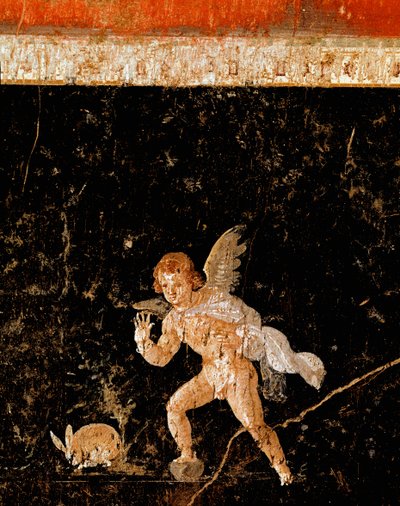 Ámor nyúlra vadászik (freskó alkotó: Roman