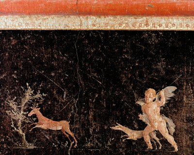 Ámor szarvasra vadászik (freskó alkotó: Roman