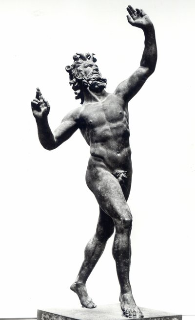 Táncoló faun, a Pompeii Faun Házából (bronz) (f/w fotó) alkotó: Roman