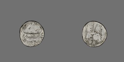Gályát ábrázoló Denarius, ie 31 (ezüst) alkotó: Roman
