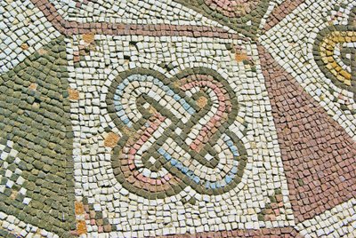 Részlet egy gordiuszi csomóról, Thészeusz-ház, Paphos, Ciprus mozaikja alkotó: Roman