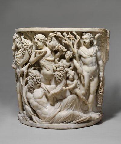 Márvány szarkofág részlete Dionüszosz diadalával és az évszakokkal, i.sz. 260–270 (márvány) alkotó: Roman