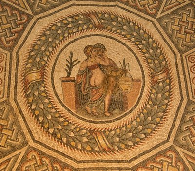 Erotikus padlómozaik, Villa Romana del Casale, Piazza Armerina, Szicília, Olaszország (fotó) alkotó: Roman