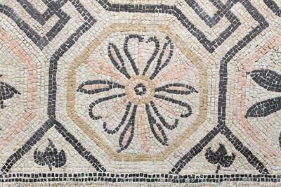 Geometrikus minta a Via san Rocchino domusból, Kr. u. 2. század (mozaik) alkotó: Roman