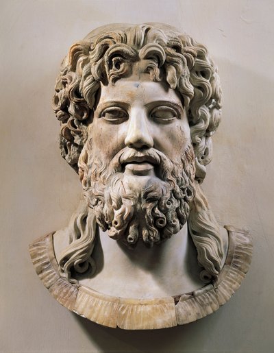 Aszklépiosz vagy Zeusz feje (márvány) alkotó: Roman