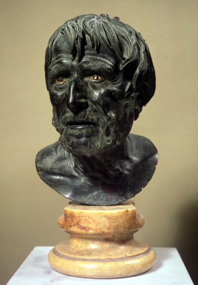 Seneca feje (Kr.e. 4 körül - Kr.u. 65) (bronz) alkotó: Roman