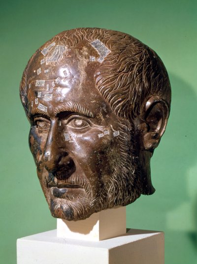 Trajanus Decius (201-251) vezetője, Samisegetuza, Románia (bronz) alkotó: Roman