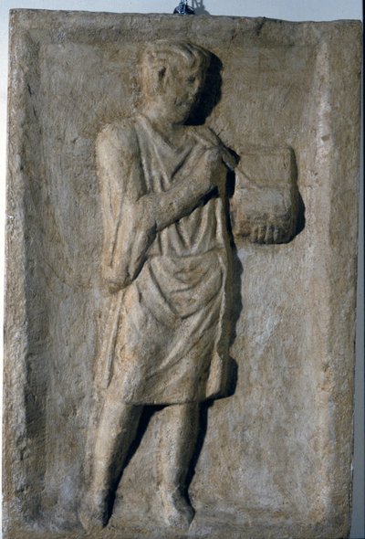 Alacsony római dombormű a Kr.u. 3. századból. Író. alkotó: Roman