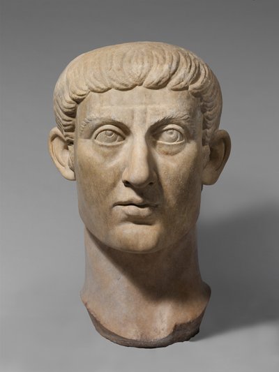 I. Konstantin császár márvány portréfeje, i.sz. 325-370 körül (márvány) alkotó: Roman
