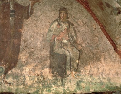 Anya és gyermeke, Cubiculum of the Velatio (freskó) alkotó: Roman