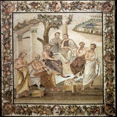 Platón Akadémia, Kr.e. 2. század (mozaik) alkotó: Roman