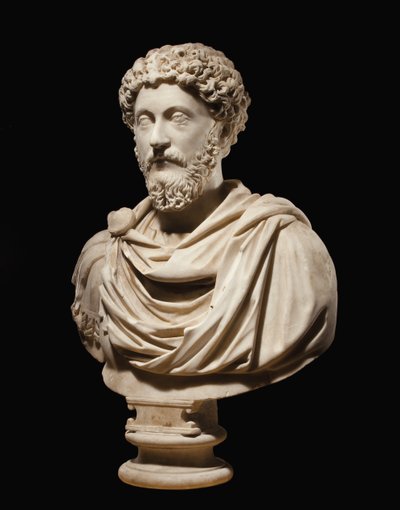 Marcus Aurelius császár arcképe mellszobra, i.sz. 170-180 körül alkotó: Roman