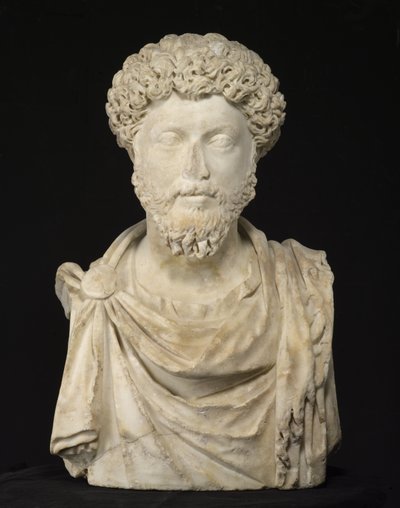 Marcus Aurelius császár portréja, 2. vége (márvány) alkotó: Roman