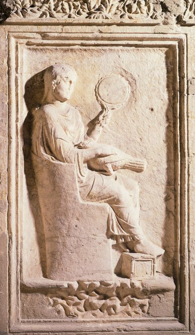 Római hölgyet ábrázoló dombormű tükörrel alkotó: Roman