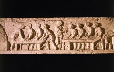 Pékséget ábrázoló dombormű Eurysaces pék sírjából, a Porta Maggiore-ban, Rómában, ie 50-20 alkotó: Roman