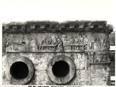 Dombormű a frízről, amely a kenyérsütés folyamatát ábrázolja, Kr.e. 30 körül (részlet) alkotó: Roman