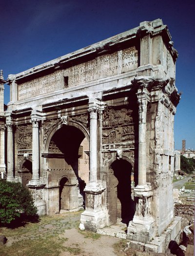 Római művészet: Septime Severus római császár diadalíve (Lucius Septimius Severus) (146-211) i.sz. 203-ban, Forum Romanum, Róma alkotó: Roman