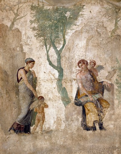 Római művészet: „” Erost megbüntette, Aphrodité jelenlétében”” Pompei freskó, casa dell