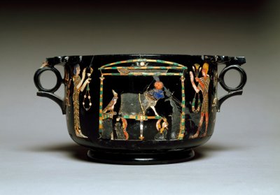 Római művészet: csésze egyiptomi motívumokkal. Castellammare di Stabiából. Kr.u. 1. század. Méret 12 cm Nemzeti Régészeti Múzeum, Nápoly alkotó: Roman