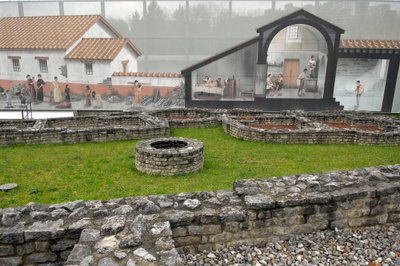 Római művészet: Augusta Raurica régészeti lelőhelyének képe Kr.e. 15-10, Svájc. alkotó: Roman
