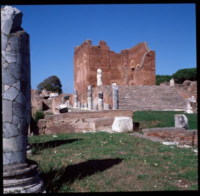 Római művészet: kilátás a főváros romjaira, Ostia régészeti lelőhelye alkotó: Roman