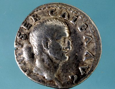 Ezüst érme Galba római császár (i.e. 5 - i.sz. 69) JC képmásával. A milánói medagliere gyűjteménye. alkotó: Roman