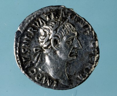 Ezüst érme Nerva római császár képmásával (26 - 98). alkotó: Roman