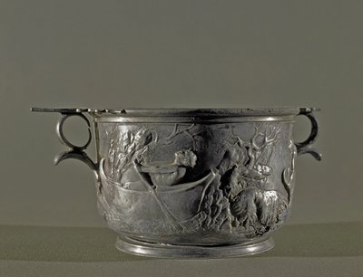 Ezüst skyphos, ie 2. század alkotó: Roman