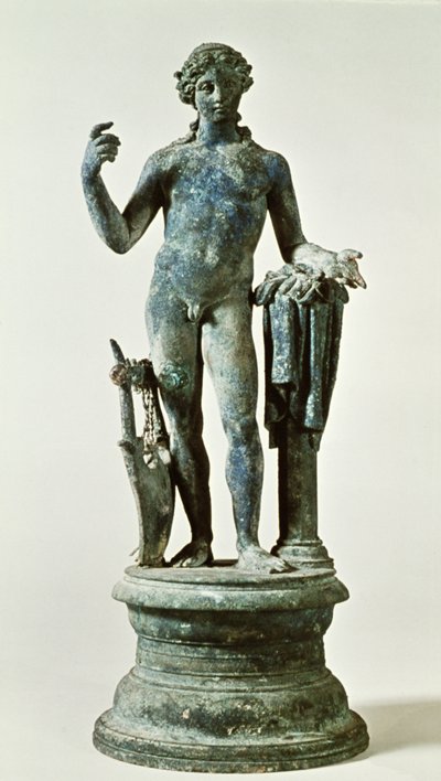 Apollón szobra a Vörös Falak Házából, Pompei, i.sz. 30 körül (bronz) alkotó: Roman