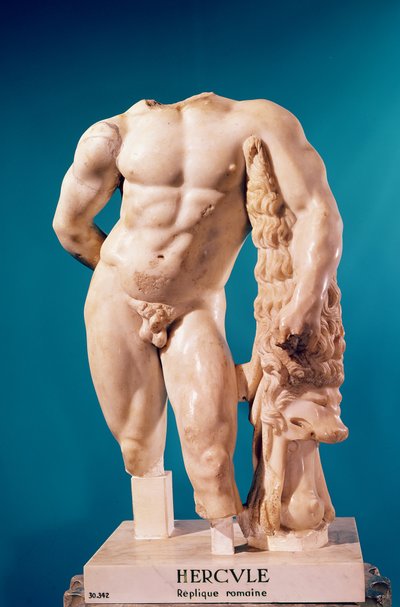Herkules szobra, egy görög eredeti másolata (márvány) alkotó: Roman