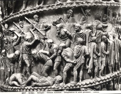 A német nemesek lefejezése, részlet Marcus Aurelius oszlopából alkotó: Roman
