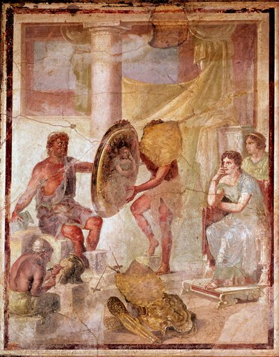 Thetis Vulkán kovácsművében (freskó alkotó: Roman