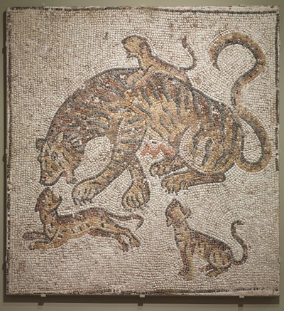 Tigris és kölykök, i.sz. 300 körül alkotó: Roman