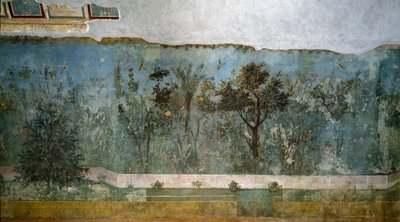 Trompe loeil kert a Livia villából, Kr.e. 40-20 alkotó: Roman