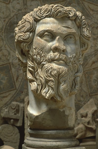 Septimus Severus (145-211) mellszobra, magas birodalmi időszak (i. e. 27-395) (márvány) alkotó: Roman Imperial Period