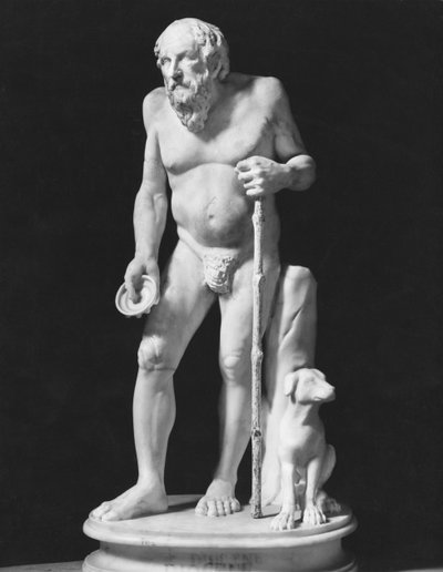 Diogenes alamizsnát kér, magas birodalmi időszak (i. e. 27-395) (márvány) (f/w fotó) alkotó: Roman Imperial Period