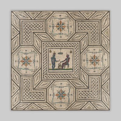 Mozaik járda egyiptomi jelenettel, i.sz. 130-150 (kő és üveg) alkotó: Roman Imperial Period