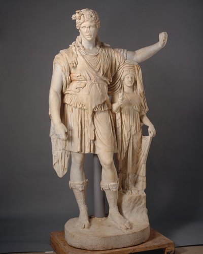 Dionüszosz női alakra támaszkodó szobra ("Remény Dionüszosz"), ie 27–68 (márvány) alkotó: Roman Imperial Period