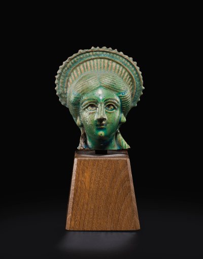 Ízisz-Aphrodité feje, Kr.u. 1.–2. század (fajansz) alkotó: Roman Period Egyptian