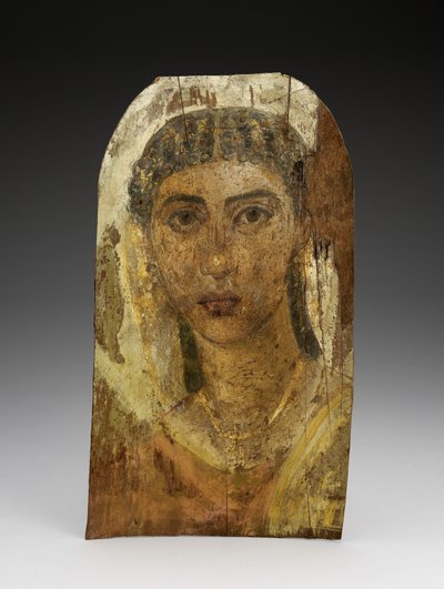 Múmia egy fiatal nő portréja, Kr. u. 1-100 (festett fa, viasz és textil) alkotó: Roman Period Egyptian