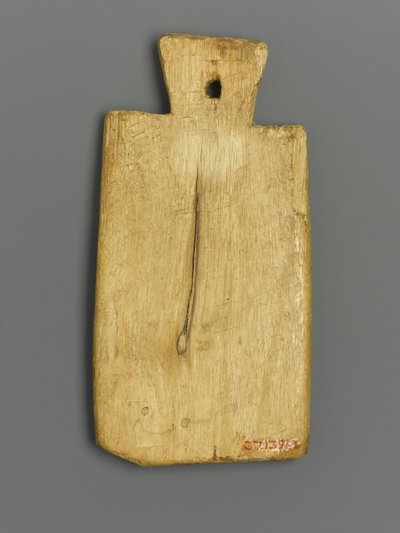 Múmia címke görög felirattal (fa és pigment) alkotó: Roman Period Egyptian