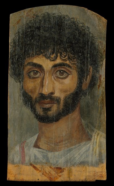 Vékony arcú, szakállas férfi portréja, i.sz. 160-180 (enkausztikus, hársfa) alkotó: Roman Period Egyptian