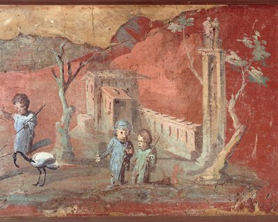 Ókori római freskó vidéki jelenettel alkotó: Roman Roman
